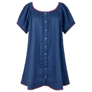Women's Navy Cotton Coverup XS